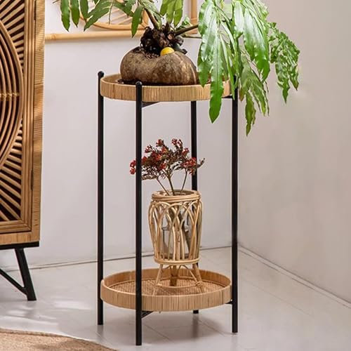 MARIYCH Supporto per piante da interno, tavolino da fiori di metà secolo per vasi da fiori, portafiori alto in metallo, piccolo tavolino rotondo per arredamento moderno