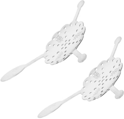CIYODO 2 Piezas Cucharas de Inoxidable con Filtro de para Preparación de Cócteles y Gourmet Diseño Elegante y Funcional para Uso Casa y Bares
