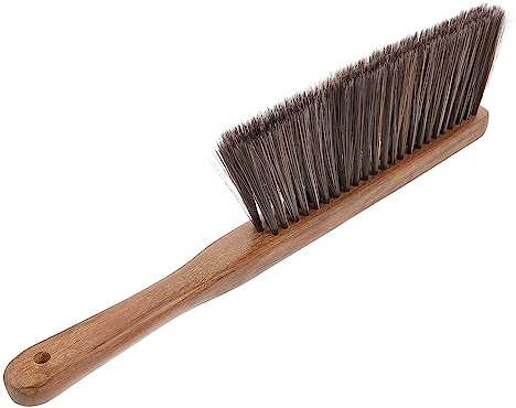 ARTSEWPLY Hand Broom Cleaning Brush with Natural Wood Handle Dense Soft Bristles Dusting Brush for Sofa Bed Furniture Durable Upholstery Tool for Dust Sand Dirt Removal at Home