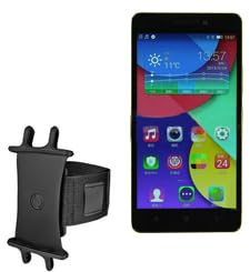 BoxWave Holster Compatible with Lenovo K3 Note - ActiveStretch Sport Armband, Adjustable Armband for Workout and Running - Jet Black