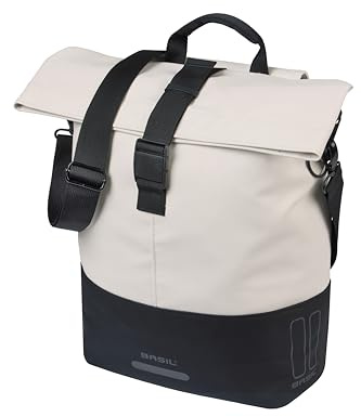 Basil Cove Fahrradtasche - MIK Hooks inkl. - 14-16L - Robust - Schwarz Weiß