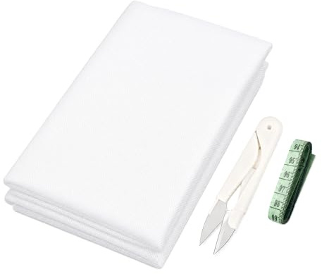 100x300cm Bügelvlies, Aufbügelbare Vlies Einlagestoff in Leichter Stärke | 55g/m² Weiß Aufbügelbare Vlies in Mittlerer Stärke Fusible, Bügelvlies Stoff für Nähhandwerk Bügelfalten Heimwerke