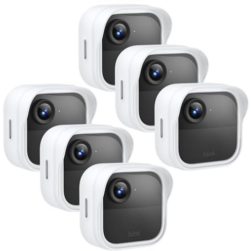 Silicone Case Cover for Blink Outdoor 4 /Blink Outdoor 2K+, Weatherproof Silicone Cover Skin Provides Full Camera Protection, for All-New Blink Outdoor 4/2K+ Home Security Camera (6Pack) (White)