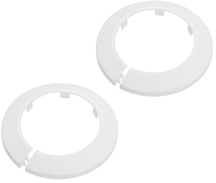 SYEYCW 2 Stück 110 mm Rohrabdeckung, Kunststoff zum Einrasten, Rohrabdeckung Heizkörper, für Wasserleitung, Abflussleitung, Toilette Abflussrohr, Wandrohreingang