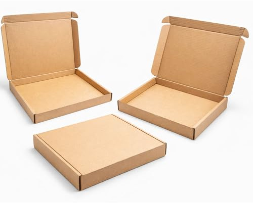 C5 Large Letter Postal Boxes – 50 Pack – Small Cardboard Mailing Boxes – Letterbox Friendly Shipping Cartons – Strong Kraft Brown Packaging for Documents, Photos & Small Items (218mm x 159mm x 20mm)