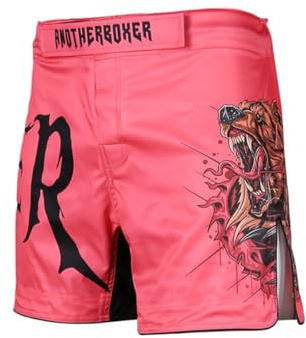 LDOZ Short de Combat MMA Muay Thai BJJ Boxing Cross Training avec Cordon de Serrage pour Adultes et Enfants(Pink,XS)