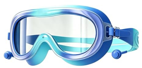 Generico Occhialini Per Bambini | Occhiali Piscina Antiappannamento, Ampia Visuale, Tappi per Orecchie | Occhialini Da Nuoto Per Ragazzi Con Cinturino Regolabile | Per Bambini 3-14 Anni, Fiume, Lago,