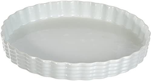 Küchenprofi Tortenform Burgund stoßfest aus Hartporzellan in der Farbe Weiß Fassungsvermögen 2,3L, Maße: 29,5cm x 3,5cm, 07 5041 82 30