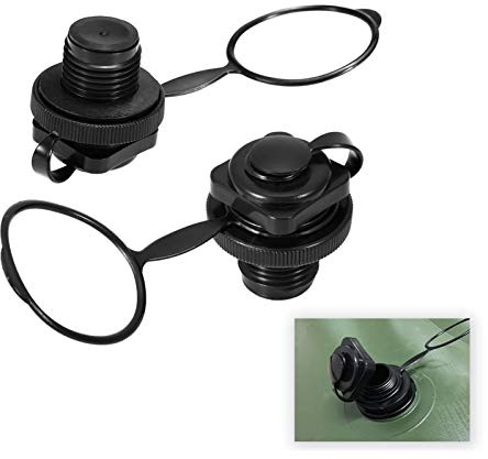 2PCS Inflatable Boat Air Valve, Kayak Raft Plug Replacement, Inflatable Boat Spiral Air Plug, Air Mattress Plug Replacement, Air Valve Replacement for Inflatable Boat Rubber Dinghy Pool Airbeds