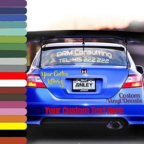 Anley individuelle Auto-Vinylbeschriftung - personalisierter Text-Buchstaben-Aufkleber für Auto-Stoßstange Boot Yacht - zum Selbermachen Schriftarten und Größen bis zu 254 cm lang