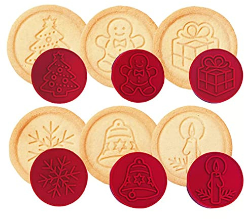 Weihnachten Silikon-Keksstempel Set-3D-3D-Pressbare Weihnachts-Keksschneider-Set, Lebkuchenmann, Weihnachten tre, Schneemann, geprägt gestempelt Gebäckschneider-3D DIY-Kekse Prägeformen