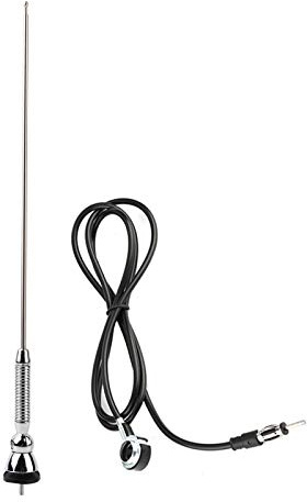 Autoantenne Silbriger Gummi 18,5 Universal Autodachfender Radioantennenantenne 180 ° Schwenkbare Antenne mit Zubehörfeder Soft Rod Autoantennenantenne