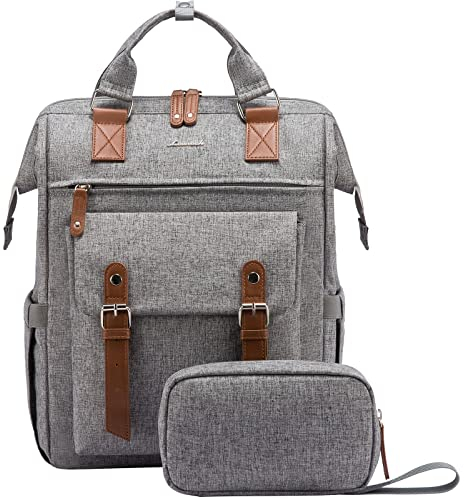 LOVEVOOK Rucksack Damen, Laptop Schulrucksack Mädchen Teenager 15,6 Zoll Tagesrucksack, Wasserdicht Schultasche Arbeitstasche für Uni Business Reise