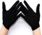 12 pares de guantes de algodón negro, suaves, grandes, sensibles, de limpieza en seco, hidratantes, guantes de trabajo para manos secas