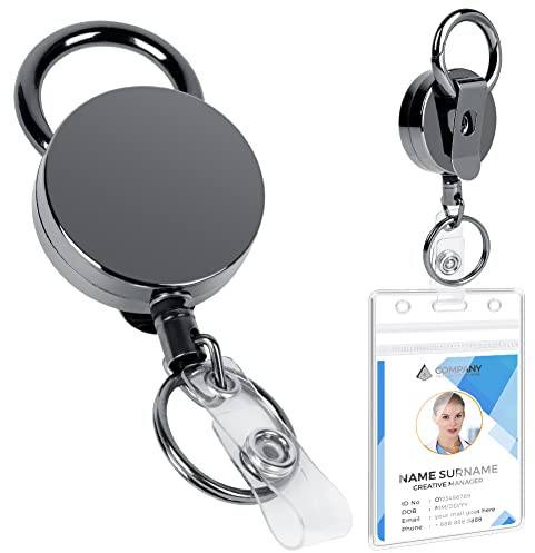 Vicloon Einziehbarer Schlüsselanhänger, Schlüsselkarten für Kartenhalter, Einziehbarem Ausweishalter, Strapazierfähiger Einziehbarer Schlüsselanhänger, für Schlüssel, Kartenhalter, Ausweishalter
