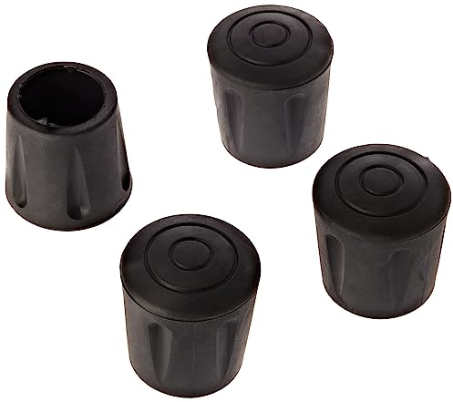 cyclingcolors 4X Möbelfüße Gummi Möbelgleiter Rund Stuhlkappen fusskappen Kappen schutzkappen für stuhlbeine schwarz Rohrkappen Endkappen Rundrohr (22 mm)