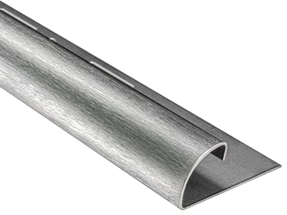 40x Viertelkreis Profil Edelstahlschiene Fliesenprofil Fliesenschiene Edelstahl V2A L250cm 12mm gebürstet