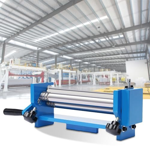 Macchina piegatrice a 3 rulli, piegatrice a mano, piegatrice lamiera manuale, piegatrice a rullo, 300 mm, piegatrice in lamiera fino a 300 mm.