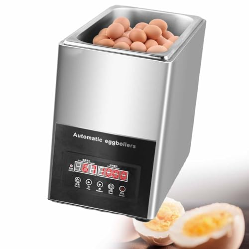 SACLMD Hervidor de Huevos eléctrico,hervidor de Huevos rápido de 800W con Apagado automático para Huevos Suaves,comerciales de Aguas Termales,medianos,Duros,escalfados y al Vapor,110V