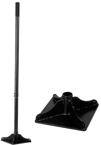 XYADX 48 Inch Handle Steel Tamper, 8 x 8 Heavy Duty Garden Tamper Tool, Labour-Saving for Levelling Land, Installing Paving Stones and Repairing Pavements