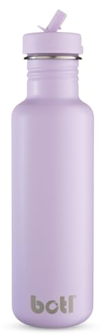onegreenbottle One Green Bottle – Tough Canteen Wasserflasche mit Sportverschluss, Edelstahl-Wasserflasche, nicht isoliert, Einzelhaut-Eco-Flasche, 800 ml, Haze, BOTL