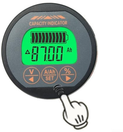 SPORTARC 1 pcs DC Voltage AMP Capacity Tester, Battery Monitor Suitable for Electric Bikes and Instruments(0-50A)