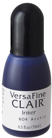Tsukineko RF-000-604 Refill Nachfülltinte-15 ml-Blau, Arctic-Zubehör Reinker für VersaFine Clair Stempelkissen, 15ml