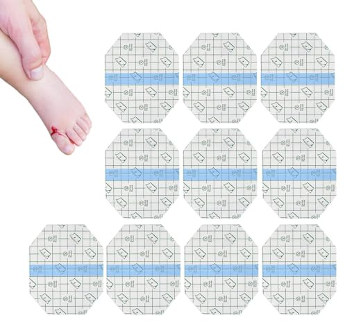 Wasserdichter Stretchverband, selbstklebende Verbandverbände,10 Stück große, wasserdichte Stretch-Folien, transparente Verbandfolie | Klares, wasserfestes, selbstklebendes Hautband zum Wundverband, Sc