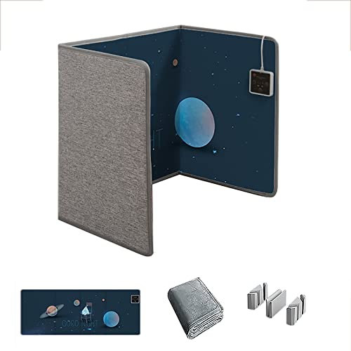 Foldable Foot Warmer Under Desk for Leg and Feet, Portable Space Heater for Office and Home, Personal Electric Panel Space Heater with Thermostat and Timer