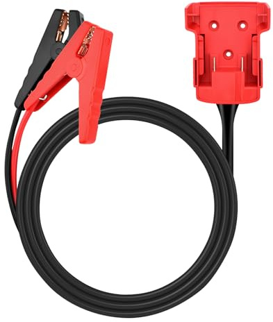 Jumper Cable Clamps Kit for Milwaukee M18 18V Battery Jumper Starter Automotive Booster Cables 6.2Ft 8AWG Power Tool Line for Car Riding Mower Motorcycle