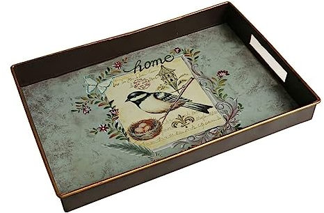 ZXXHNNAIHG Bandeja Decorativa para fruteros de Hierro Fundido, para Sala de Estar, Mesa de café, Bandeja de Metal, Bandeja de Frutas, Bandeja Retro Creativa para el hogar, té y Verduras
