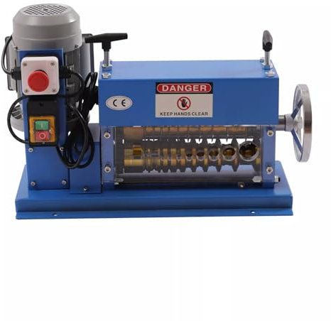 Electric Wire Stripping Machine Cable Stripper Wire Stripper Machine 1.5Mm-38Mm Copper Recycle Tool Scrap Cable Wire Stripping Machine for Wire Harness Processing Aerospace Wire Processing Blue