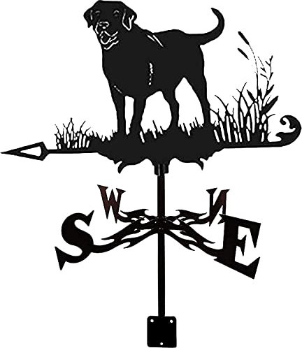 Girouette Labrador Girouette Silhouette de Chien de Chasse Girouette Girouette Outils de Mesure avec revêtement, Girouette