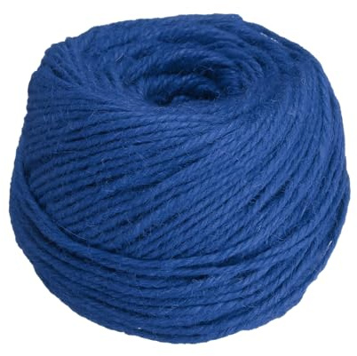 sourcing map 328 Feet Natural Jute Twine String,3mm Thin Garden Twine Rope Colored Plant String Cord for DIY Art Crafts Gift Wrapping Decoration Packing Gardening Plant Hanger,Blue