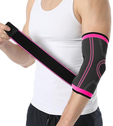 NuCamper 2 Stück Tennisarm Ellenbogenbandage, Golferarm Ellbogen bandage | Kompressionsbandage mit Verstellbare Riemen, Armbandage für Sehnenentzündung, Arthritis, Gelenkschmerzen, Sport, Herren Damen