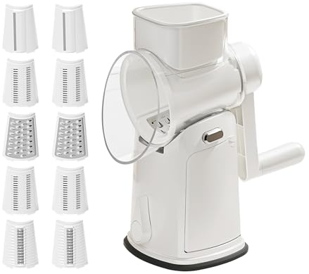 Affettaverdure - Tritaverdure per Cetrioli | Attrezzo da Cucina Tagliaverdure a Manovella per Casa Carota Cavolo Limone