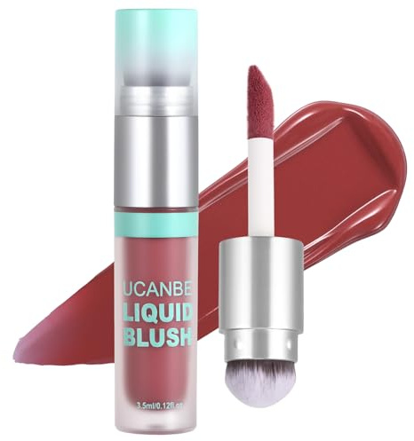 UCANBE Blush Liquide 2-en-1 Pinceau Intégré et Applicateur Biseauté