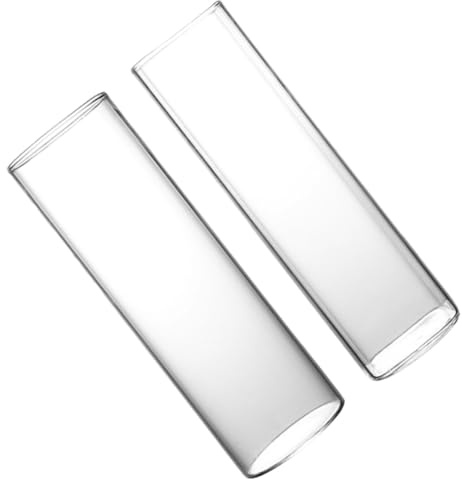 UTHCLO Set 2 Bicchieri da Cocktail in Vetro Trasparente 350ml, Bicchieri da Caffè Freddo e Vino, Design Quadrato e Rotondo, Adatti per Casa, Bar, Feste e Matrimoni Riutilizzabile