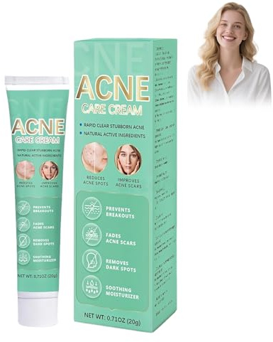 Eazerom Anti-akne ansiktskräm, anti-aknekräm, fuktgivande hudreparerande kräm, bekämpar effektivt akne, akne cleaning cream för män, akne ljusare kräm