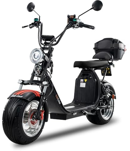 BILI COCO STRONG - Elektromobil - 3000W Motor - 45 km/h - 65 km Reichweite - 60V20Ah Akku - 2 Sitzplätze Komfort - Blau