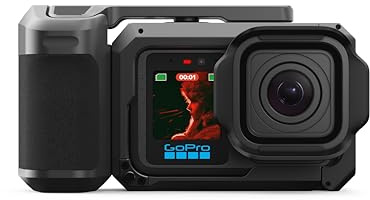 GoPro MISSION 1 PRO Grip Edition – Inkluderar MISSION 1 PRO-kamera, grepp för kompaktkamera, ett uppladdningsbart Enduro 2-batteri, avtagbart motljusskydd och bärväska