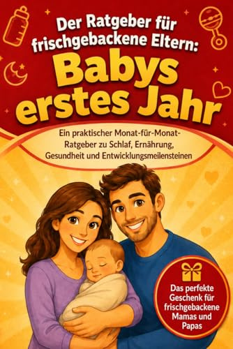Der Ratgeber für junge Eltern: Das erste Jahr: Das praktische Monat-für-Monat-Handbuch für Schlaf, Ernährung, Gesundheit & Entwicklung, Das perfekte Geschenk für frischgebackene Mamas und Papas
