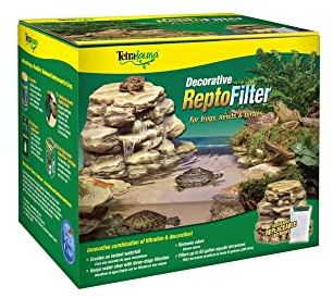 Tetra 25905 Dekorative Reptile Filter für Aquarien bis 55 Liter | Filter und Wasserfall halten Wasser klar und entfernen Gerüche in Terrarien, Deckel dient auch als Sonnenplattform