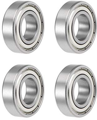 sourcing map 4St Rillen Kugellager 6004ZZ Z2 Doppelt Geschirmt Kohlenstoffstahl 20mm X 42mm X 12mm