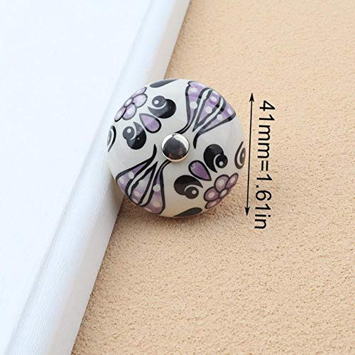 1Pc Vintage Farbe Multi Designed Keramik Daroca Schrank Schublade Knöpfe Kinder Schrank Türgriffe Dressser Kleiderschrank Pull Griffe, Z.
