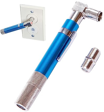 GROWORD Probador de continuidad de bolsillo (trazador) y tóner, con luz y zumbador, tóner de voltaje y conector de barril para probar cable coaxial, RG6, RG59, CATV