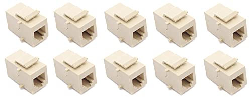 RiteAV Jack Keystone per telefono RJ11/RJ12 beige da femmina a femmina (confezione da 10)