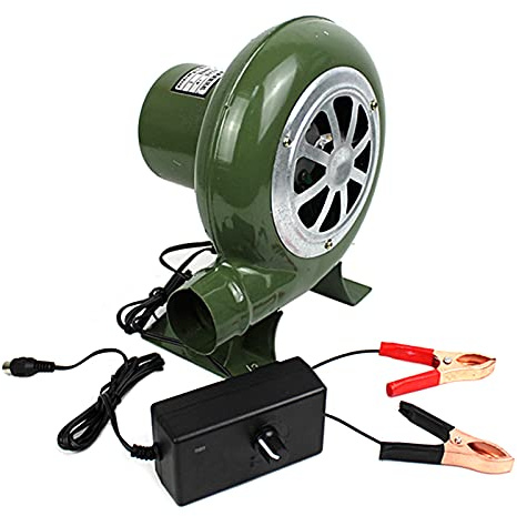DBGA BBQ Fireplace Fan Electric Blacksmith Forge Blower, Adjustable Speed, Dual-Purpose AC and DC Electric Blower(30W, 60W, 100W)