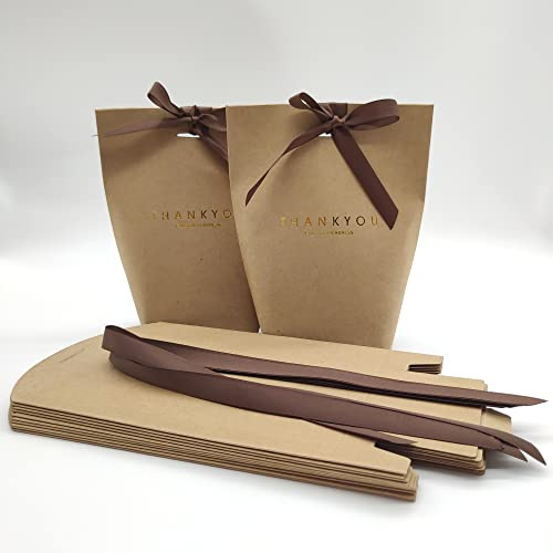 Hayaww 12 Pcs PapiertüTen GeschenktüTen,Kraftpapier GeschenktüTe PapiertüTen Mit Henkel Hochzeitsfest-Geschenkverpackung Pralinenschachtel FüR Weihnachtsfeierdekorationen Zum Valentinstag (Kraft)