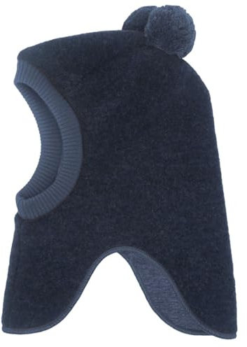 maximo Soft Wool GOTS Kinder Schlupfmütze Kindermütze Wintermütze Wollmütze Strickmütze - Made in Germany mit Futter Winter Herbst-Winter - 53 cm dunkelblau